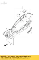 4721110D00019, Suzuki, couverture, cadre, lh suzuki gsf 400 1991 1992 1993, Nouveau