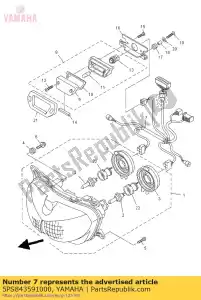 yamaha 5PS843591000 cable, faro - Lado inferior