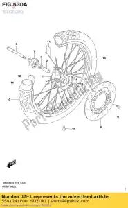 Suzuki 5541241F00 balancer, wiel, - Onderkant