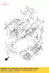 Ici, vous pouvez commander le garde-boue, arrière auprès de Yamaha , avec le numéro de pièce 2B0216110000: