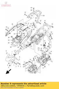 yamaha 2B0216110000 garde-boue, arrière - La partie au fond