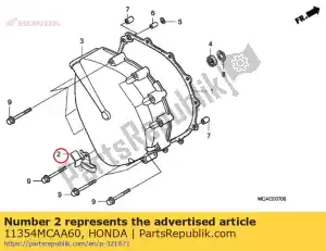 honda 11354MCAA60 pince, tube - La partie au fond