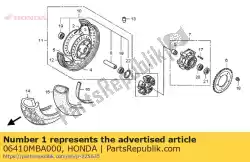 Aqui você pode pedir o conjunto amortecedor, roda em Honda , com o número da peça 06410MBA000: