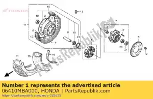 Honda 06410MBA000 conjunto amortecedor, roda - Lado inferior