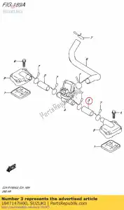 Suzuki 1847147H00 tubo flessibile, 2a aria va - Il fondo