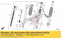 51420K28911, Honda, caso, r. parte inferiore honda crf  fb f crf125fb lw crf125f sw 125 , Nuovo