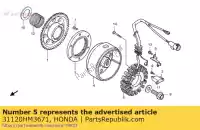 31120HM3671, Honda, Bobina statore honda trx 300 2000 2001 2002 2003 2004 2005 2006 2007 2008, Nuovo