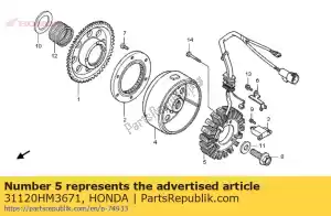 honda 31120HM3671 bobine de stator - La partie au fond