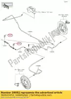 390921052, Kawasaki, pin-haar klf300-a1 kawasaki  klf 300 400 820 1000 2000 2001 2002 2003 2004 2005 2006 2017 2018 2019 2020 2021, Nieuw