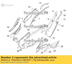 Tutaj możesz zamówić semicodone sx od Piaggio Group , z numerem części 949413: