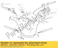 866381, Piaggio Group, Supporto per cavo derbi gpr 50 125 2009 2010 2013, Nuovo