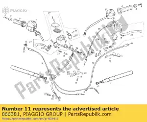 Piaggio Group 866381 kabelsteun - Onderkant