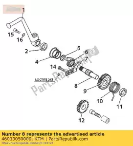 ktm 46033050000 kickstarter as - Onderkant