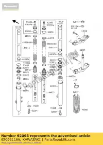 kawasaki 920931166 seal,front fork kdx200-a2 - Bottom side