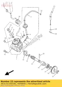 yamaha 363131330100 clip (pomp afstelpoelie) - Onderkant