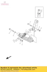 yamaha 901851200700 tuerca autoblocante - Lado inferior