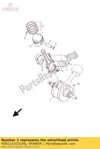 yamaha 4VR1163101A0 piston (std) - La partie au fond