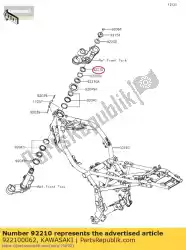 Qui puoi ordinare dado, gambo dello sterzo 35m zx636-b1 da Kawasaki , con numero parte 922100062: