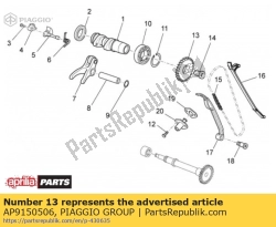 Aprilia AP9150506, Rozrz?d z = 22, OEM: Aprilia AP9150506