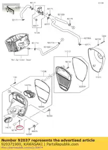 Kawasaki 920371900 braçadeira - Lado inferior