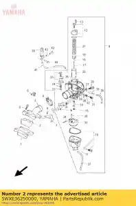 yamaha 5WXE36250000 distanziatore, valvola lamellare - Il fondo