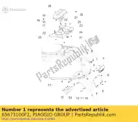 65673100F2, Piaggio Group, achter bescherming     , Nieuw