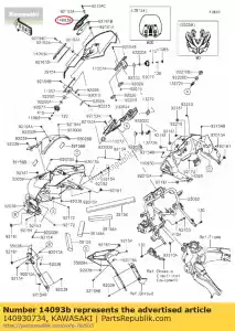kawasaki 140930734 01 tapa, dcha. - Lado inferior
