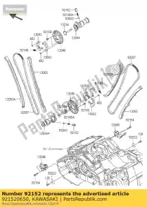 Kawasaki 921520650 colarinho - Lado inferior