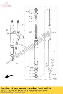 yamaha 2D1231410000 resorte, horquilla delantera - Lado inferior