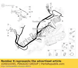 Aqui você pode pedir o suporte de conexões do motor em Piaggio Group , com o número da peça 1D0010345: