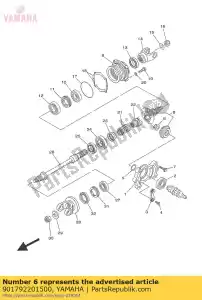 yamaha 901792201500 porca - Lado inferior