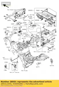 Kawasaki 260311056 harness,main - Bottom side