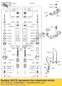 kawasaki 921701810 abrazadera kx80-w1 - Lado inferior