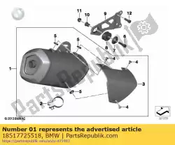 Here you can order the rear muffler from BMW, with part number 18517725518:
