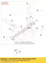 Aquí puede pedir cilindro de freno de mano cpl. Exc 09 de KTM , con el número de pieza 77013001144: