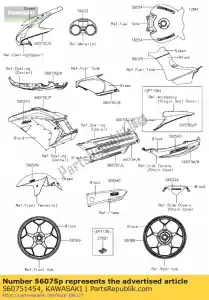 kawasaki 560751454 wzór, pokrycie siedzenia, rh zx1400hg - Dół