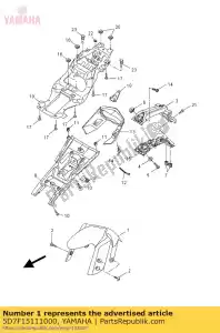 yamaha 5D7F15111000 aile - La partie au fond