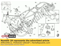 Aprilia AP8104612, Fechadura da caixa frontal, OEM: Aprilia AP8104612