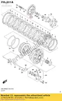 2146224F00, Suzuki, disk,clutch pre suzuki gsx hayabusa r bking bk bka ru1 ru2z ru2 se ruz ruf bkau2 rauf raz rz ra bkuf bku2 razuf z gsx1300r gsx1300rz gsx1300bka b king gsx1300ra 1300 , New