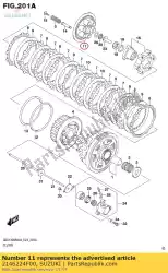 Tutaj możesz zamówić tarcza, sprz? G? O przed od Suzuki , z numerem części 2146224F00: