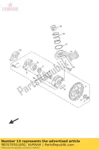 yamaha 987070501600 tornillo plano - Lado inferior