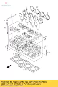 suzuki 1310417H00 rura, dolot - Dół