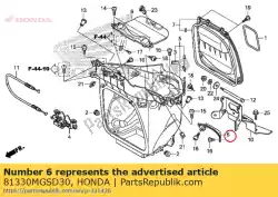 Ici, vous pouvez commander le plateau, coffre à bagages auprès de Honda , avec le numéro de pièce 81330MGSD30: