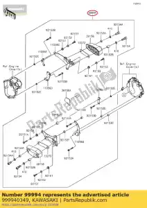 Kawasaki 999940349 zestaw akcesoriów, np. os?ona - Dół