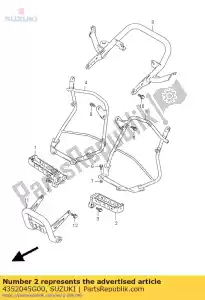 suzuki 4352045G00 apoio para os pés, l - Lado inferior