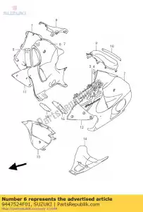 Suzuki 9447524F01 cojín, debajo de c - Lado inferior