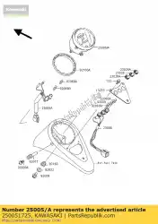 Here you can order the speedometer,mph from Kawasaki, with part number 250051725: