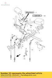 Ici, vous pouvez commander le guide, câble auprès de Suzuki , avec le numéro de pièce 5862324F00:
