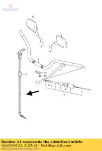 suzuki 5660004F23 espelho assy, ??rea - Lado inferior