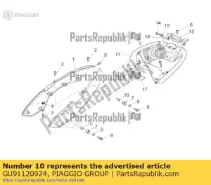 Piaggio Group GU91120924 entretoise 9x18x24 - La partie au fond